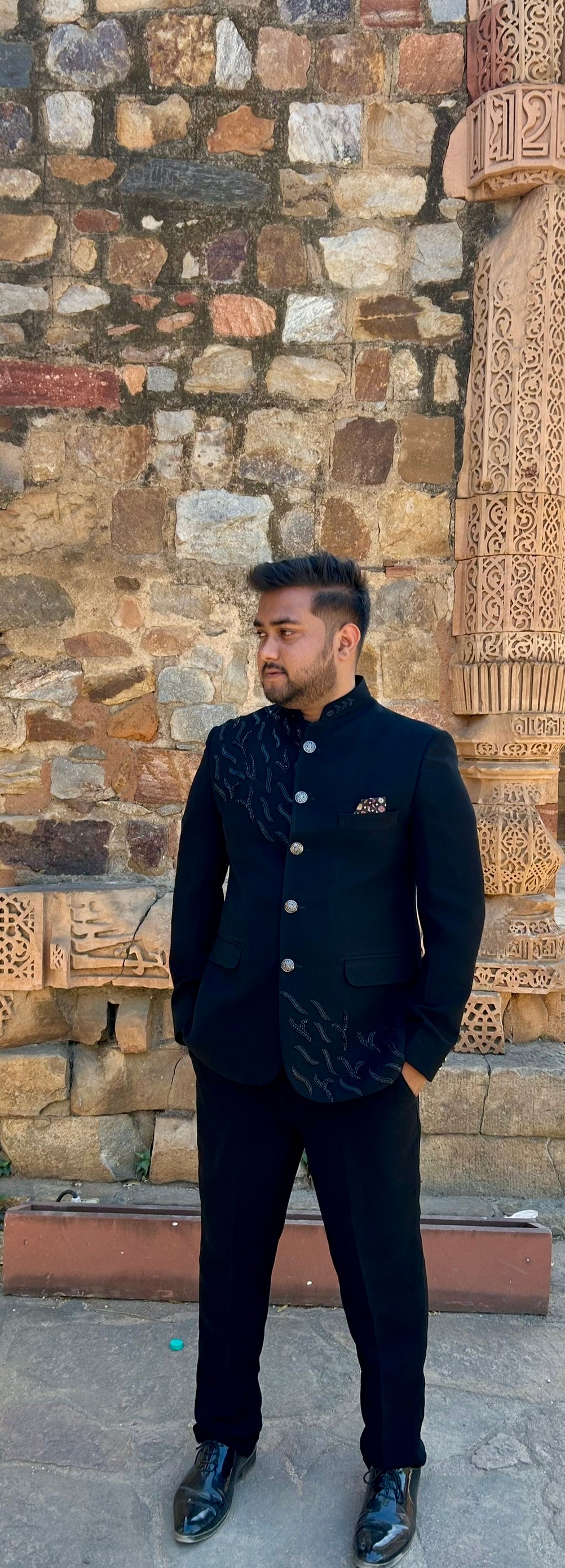 The Regal Black Bandhgala
