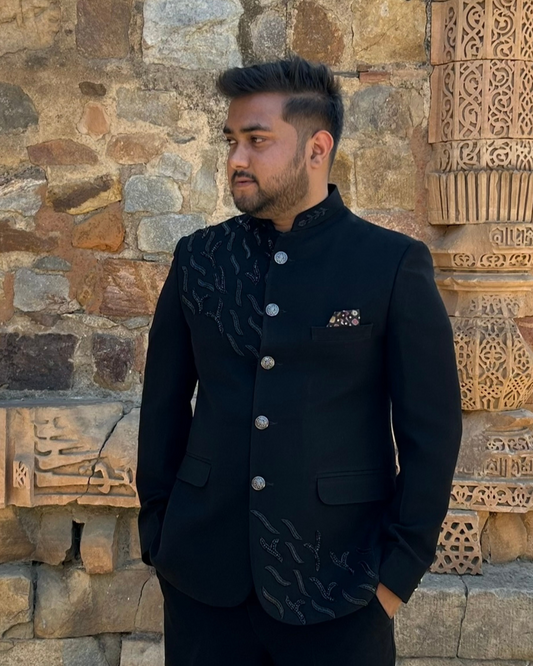 The Regal Black Bandhgala